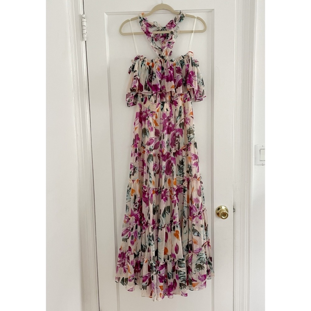 NWT MISA Mila Ruffled Pink Dress sz S - Picture 8 of 14